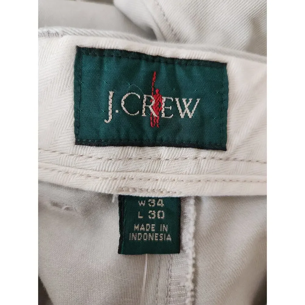 NWT J. Crew Broken-In Straight Chino Pant Stone 34/30